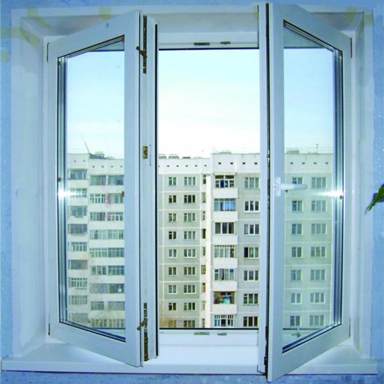 окно с двумя открывающимися створками