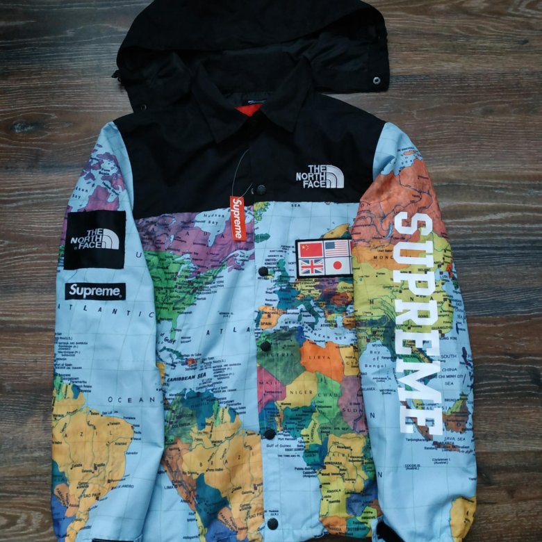 Tnf x supreme ветровка карта