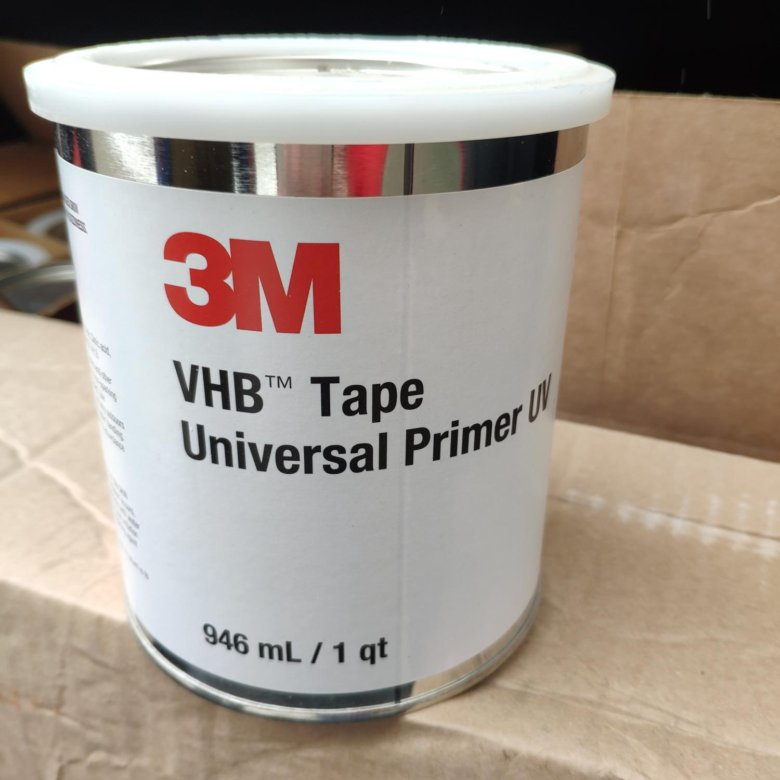 Primer universal. VHB Tape Universal primer UV 3m, 946мл, 7100107033. Праймер для автовинила. Праймер для двухстороннего скотча. Праймер для скотча 3м.