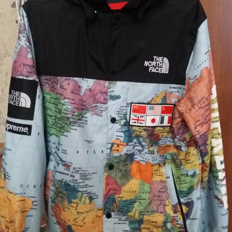 Tnf x supreme ветровка карта