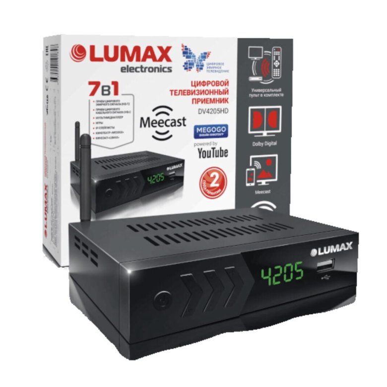Приставка DVB-T2. Lumax DV4205HD. – купить в Москве, цена 2 600 руб ...