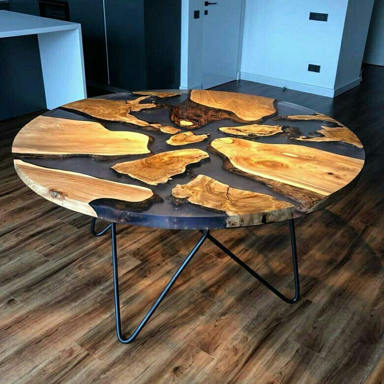 Журнальный столик из слэба дерева фото