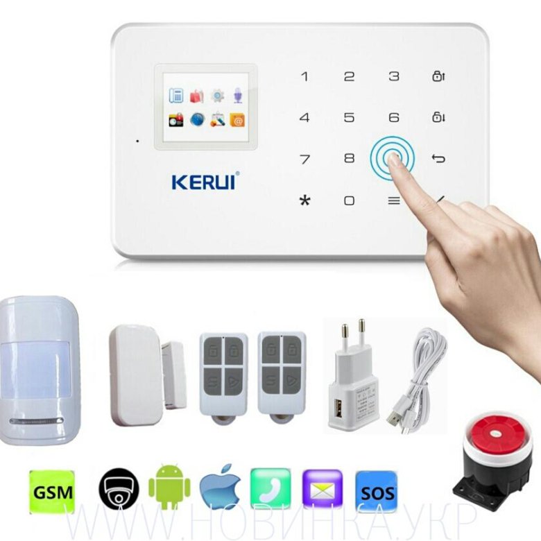 Лучшие gsm. KERUI GSM охранная сигнализация. GSM сигнализация для дачи. Охрана KERUI. Сигнализация KERUI g18 картинки.