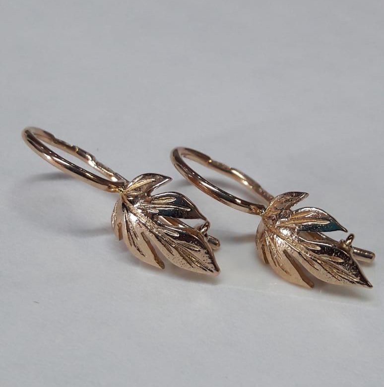 Советские золотые серьги 585 пробы, СССР