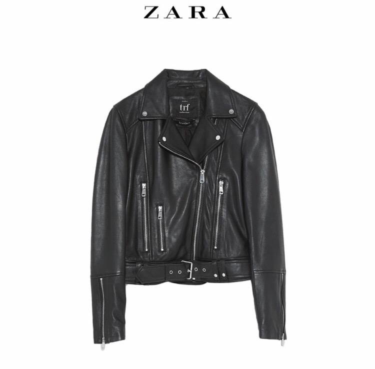 Кожаная косуха Zara женская