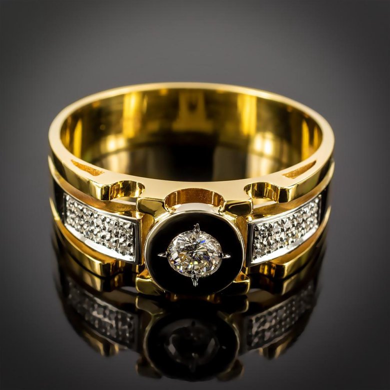 Красивые мужские золотые кольца