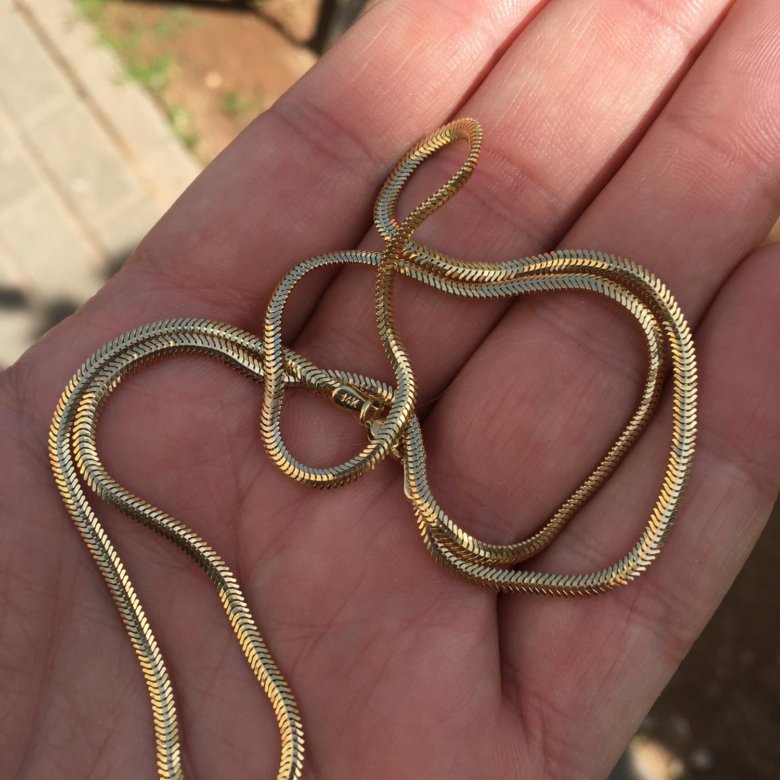 Плетение цепочки змейка золото