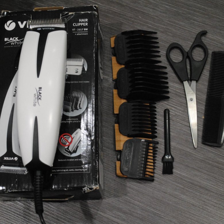 Машинка для стрижки vitek vt-2517 black white