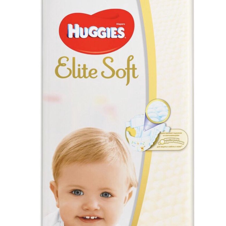 Huggies подгузники Elite Soft 5 (12-22 кг) 56 шт..