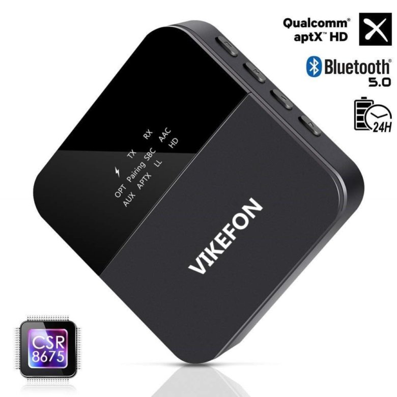 Bluetooth 5.0 AptX CSR8675 адаптер Vikefon BT-B20 – купить в Санкт ...