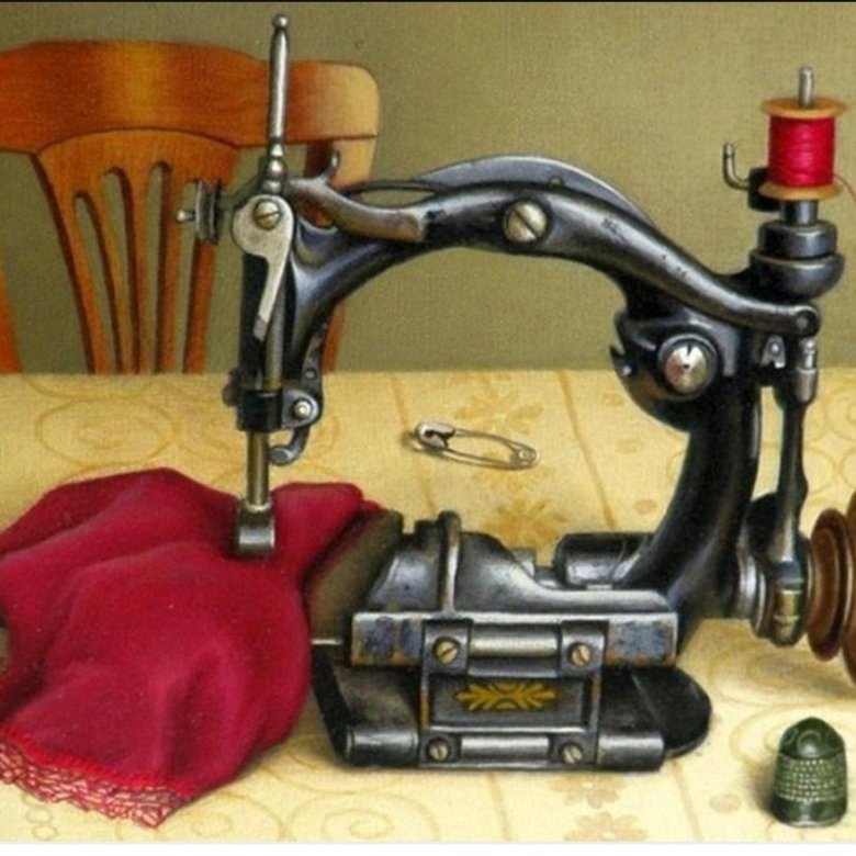 Сломалась швейная машинка. Швейная машинка. Старинная швейная машина. Швейная машинка в живописи. Винтажные Швейные машинки.