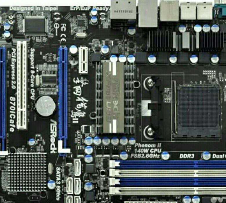 Asrock r 2.0. Материнская плата ASROCK 870icafe r2.0. Материнская плата i-Cafe am3. Материнская плата ASROCK HT3.0 Phenom II Dual channel ddr3 FSB2.6Hz 140w CPU motherboard - Parts. Слоты расширения:1xpci-e x16, 2xpci-e x1.