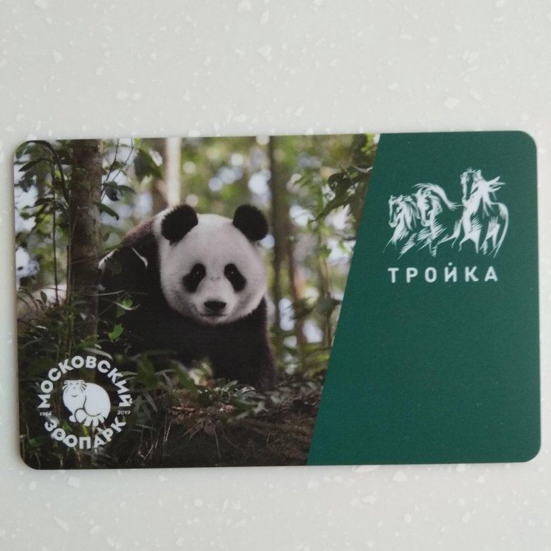 Купить карту с пандой. Карта тройка с пандой. Карта Московского зоопарка панды. Панда с картами. Карточка тройка с пандой.