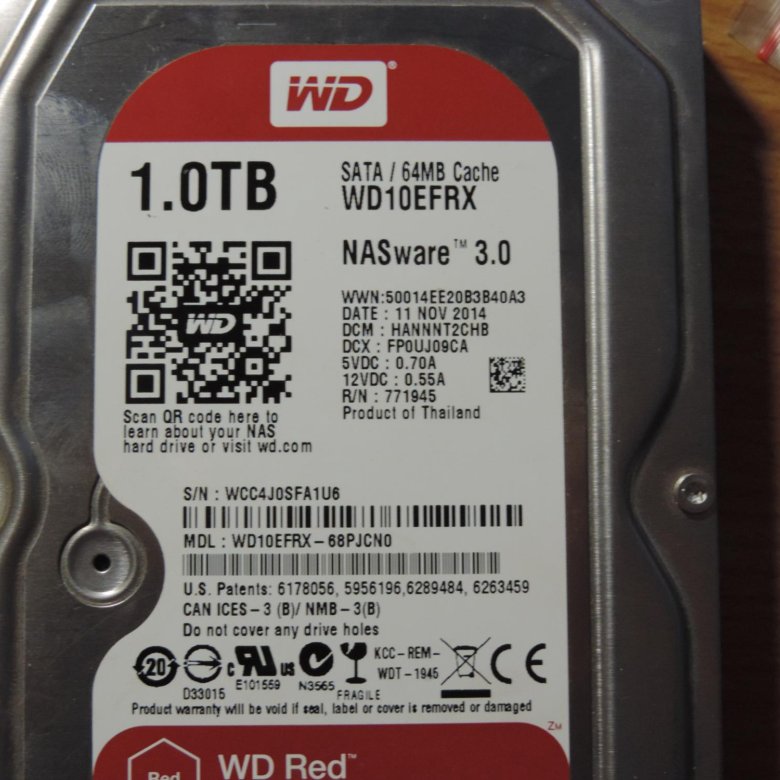 Жесткий диск wd red wd10efrx