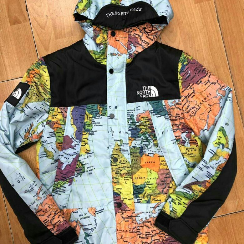 Tnf x supreme ветровка карта