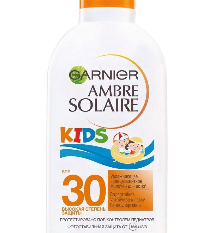 Молочко после загара ambre solaire. Garnier Ambre solaire SPF 30 молочко. Garnier Ambre solaire SPF 50 Kids. Амбр Солер молочко фактор 30 детское 200мл. Ambre solaire детское молочко для загара.