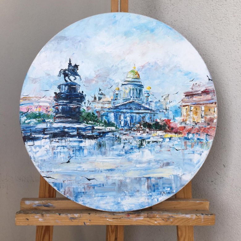 Картины на круглом холсте