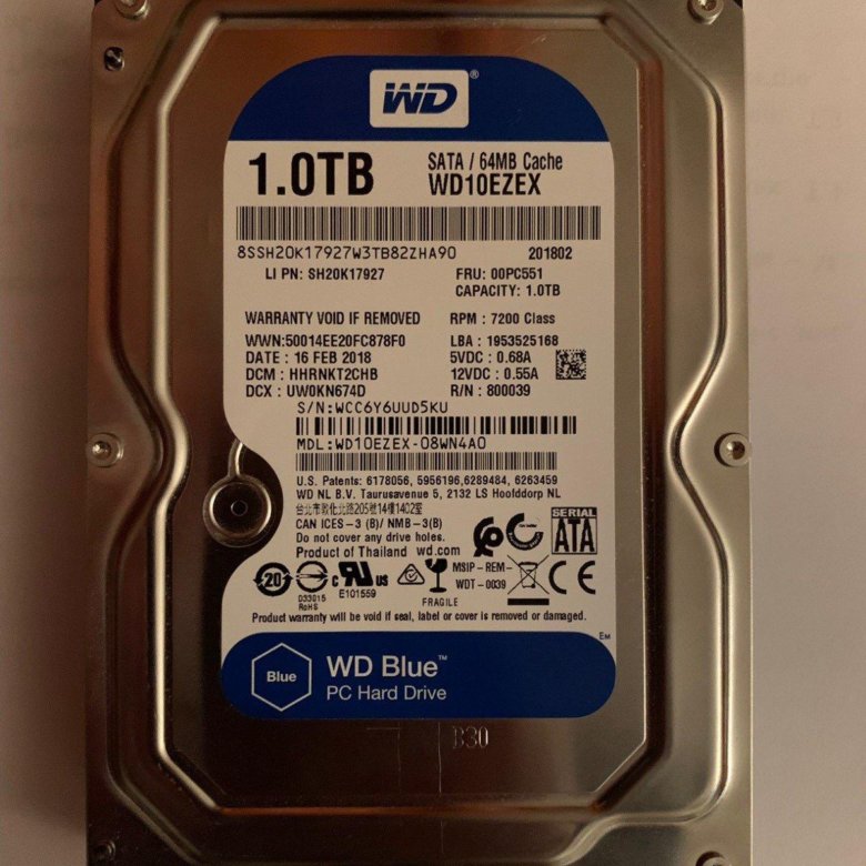 1 ТБ жесткий диск WD Blue [wd10ezex]. Жёсткий диск сата на 1 терабайт. Western Digital WD Blue 2 ТБ wd10ezex. ТБ-1.