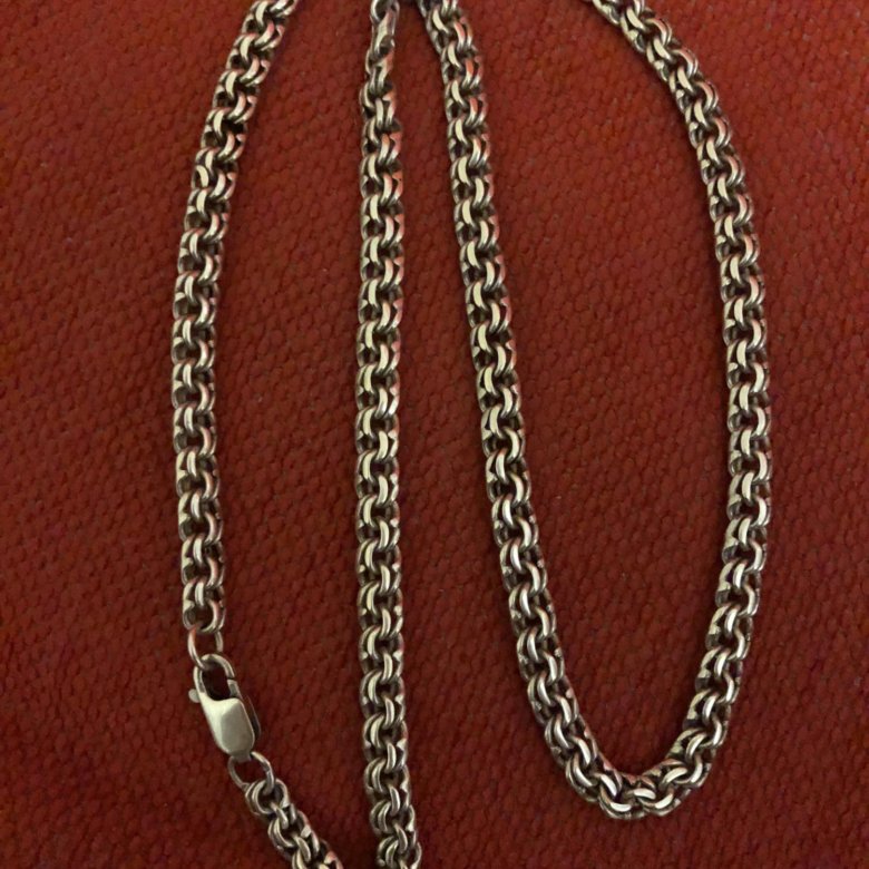 Серебряная цепочка на шею бисмарк