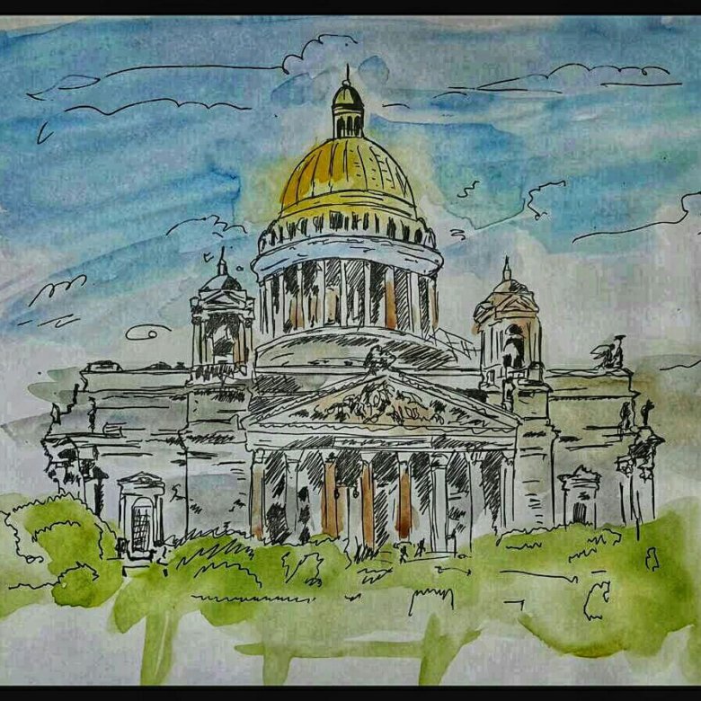 Рисунки детей исаакиевский собор