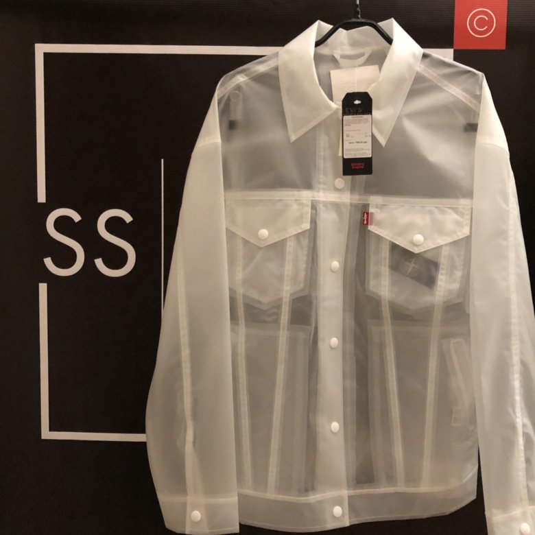 levi's clear baggy trucker jacket