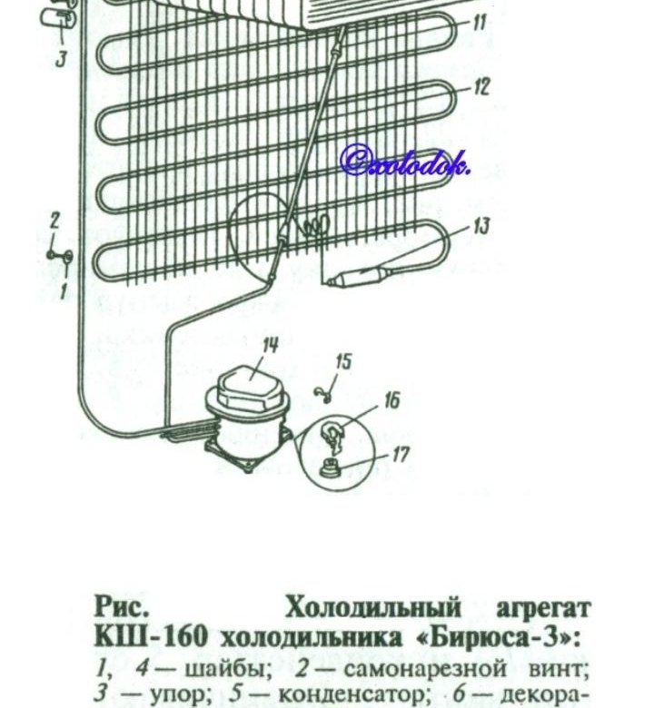 Электрическая схема холодильника бирюса