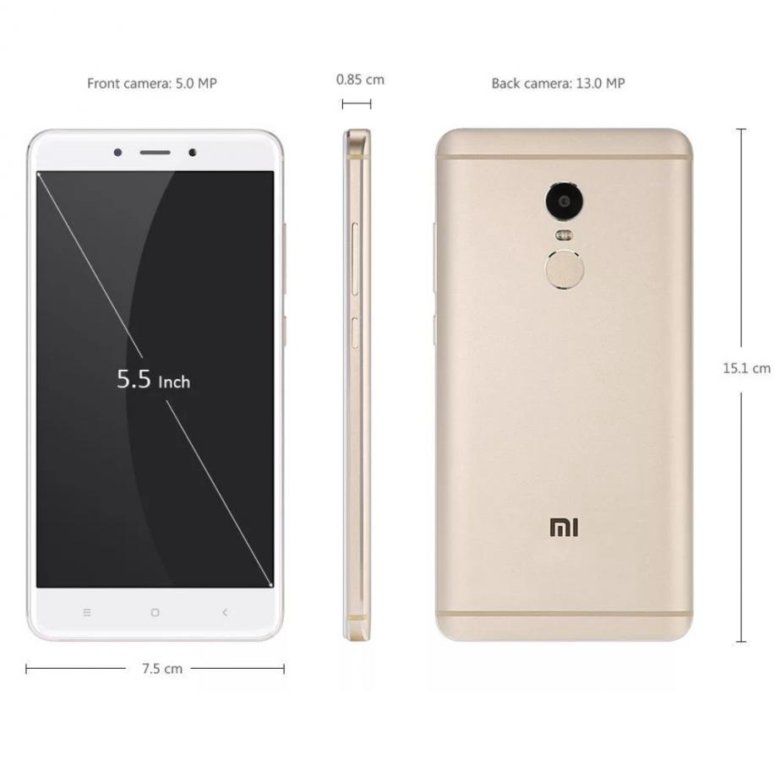 Размеры телефона xiaomi redmi