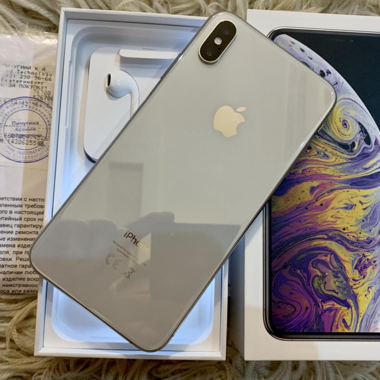 Xs max silver фото