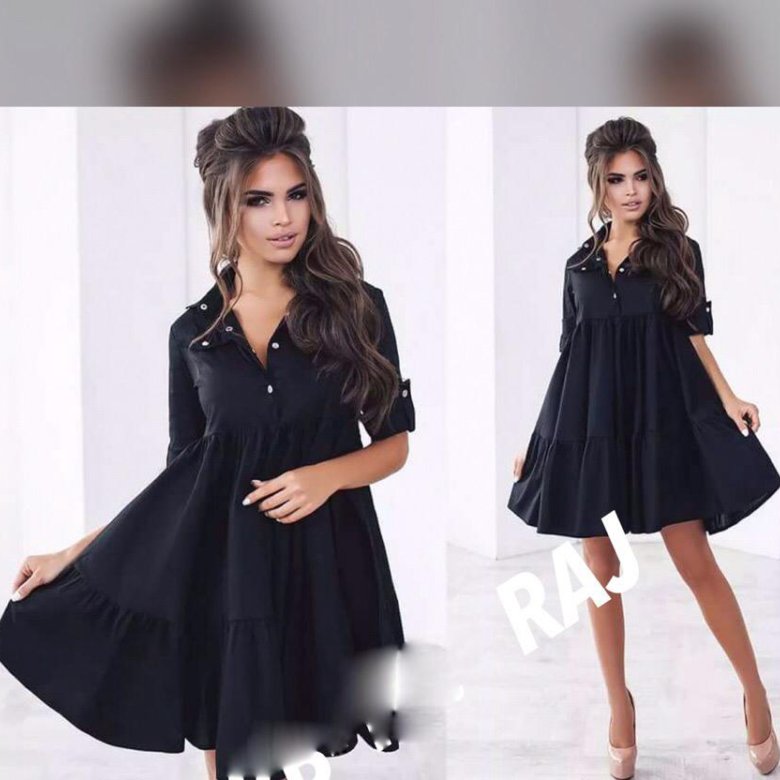 Zara Черное Короткое Платье фото 11