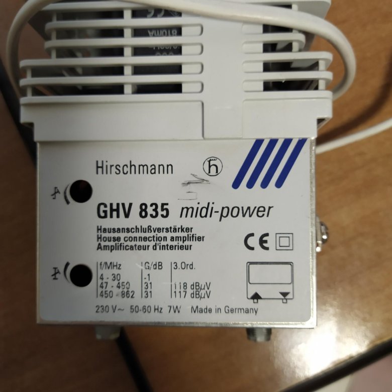 Gal amp 103. Hirschmann GPV 841 сертификат.