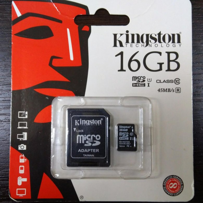 Карта памяти kingston microsdhc