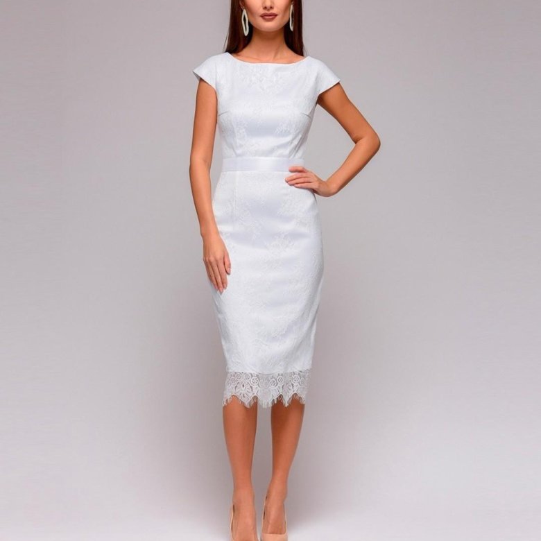 Нарядные белые платья для женщин