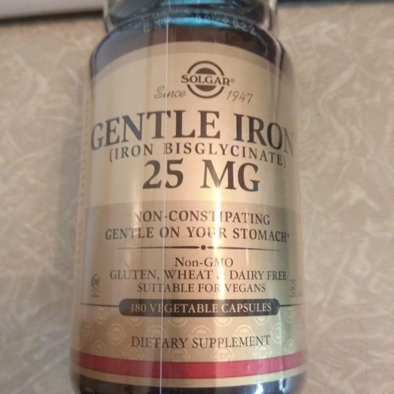 Железо бад отзывы. Солгар железо 25 мг. Solgar gentle Iron. Железо айхерб.