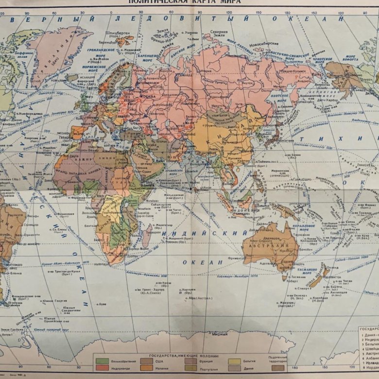 Политическая карта мира 1949 года