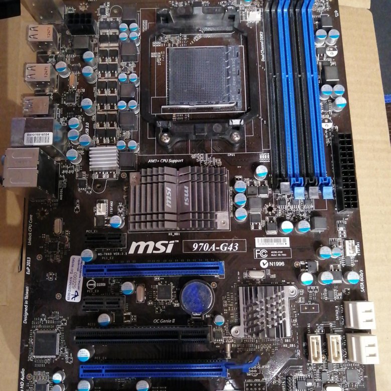 Материнская плата msi 970a g43 нет изображения