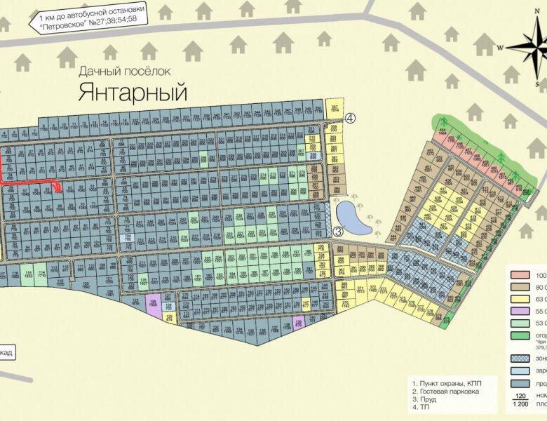 Карта поселка янтарный