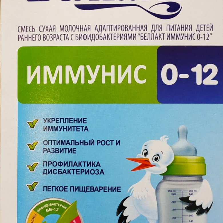 Беллакт иммунис. Смесь Беллакт Иммунис 0-12 (с рождения до 12 месяцев) 400 г.