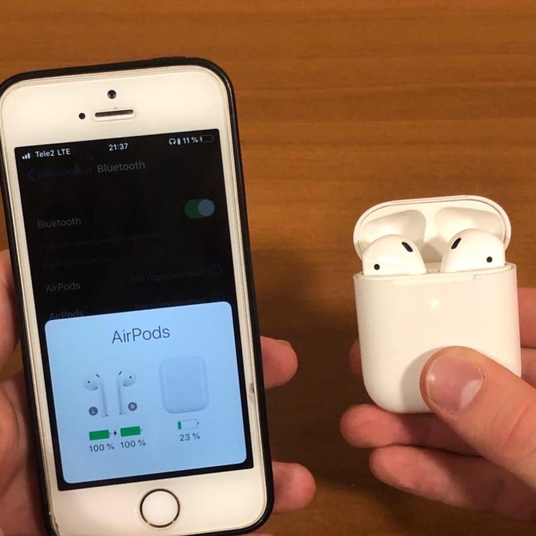 Airpods 2 с беспроводной зарядкой