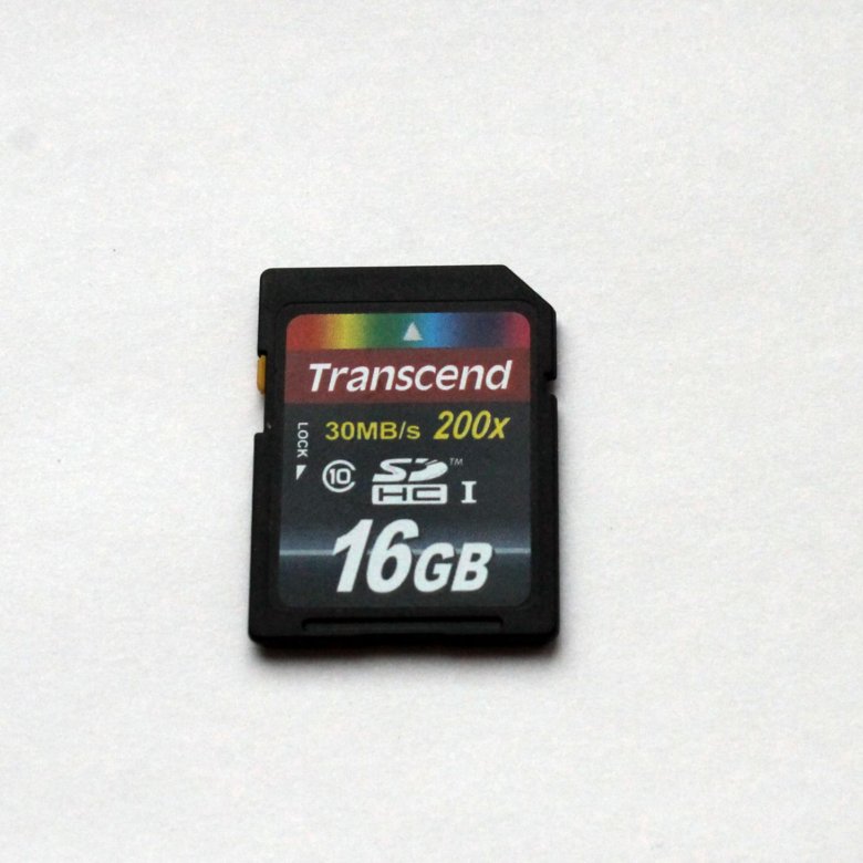 Карта памяти transcend sdhc 16 гб