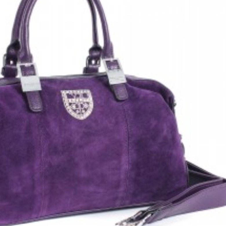 Фиолетовая замшевая сумка