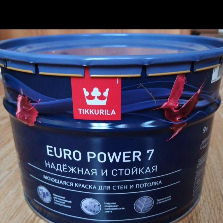 Евро 7 купить. Tikkurila Euro Power 7 j502 в интерьере. ВД краска Тиккурила "evro Power-7" интерьер. Tikkurila Euro Power 7 j502 пример.