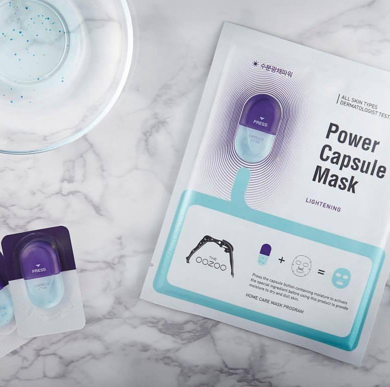 Маска для лица OOZOO Power Capsule Mask. Осветляющая маска для лица корейская. Маска для лица с капсулой на упаковке. Маска для обесцвеченных.