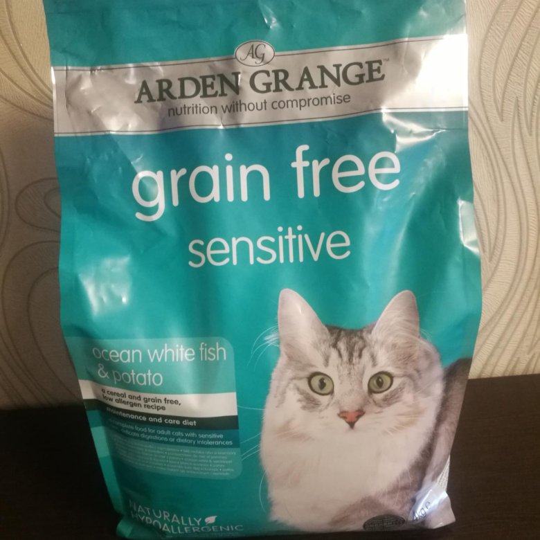 Купить корм в туле. Arden Grange sensitive Cat. Arden Grange задняя сторона.