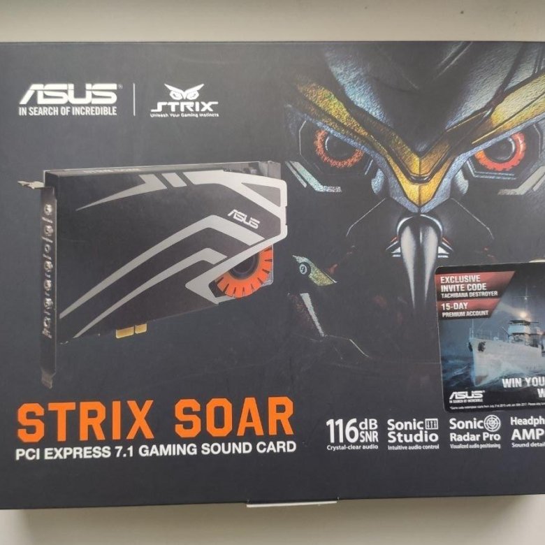 Звуковая карта asus pci e strix soar