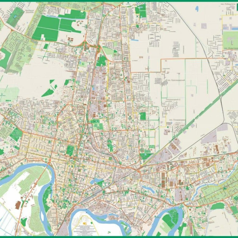 Карта краснодара для печати высокого разрешения