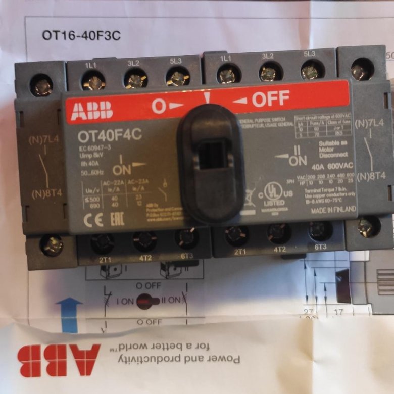 Ot40f3c подключения схема