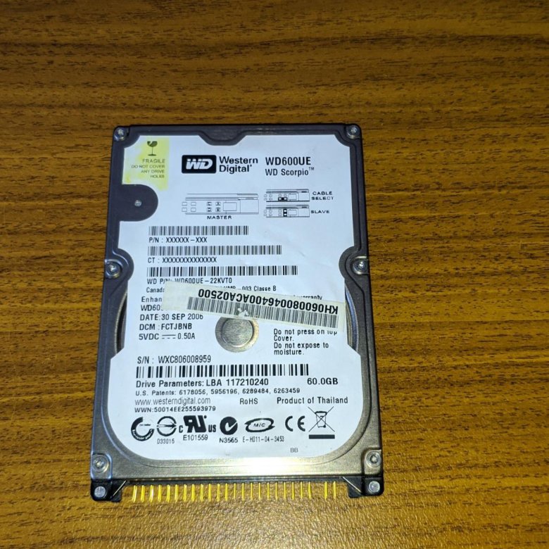 WD Scorpio 2,5/60gb/ide Продажа/обмен – купить на Юле. 