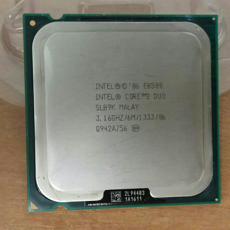 Таблица сокет 775. Процессор Intel 8500.