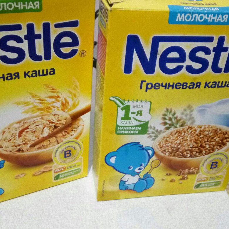 Молочная каша nestle или безмолочная