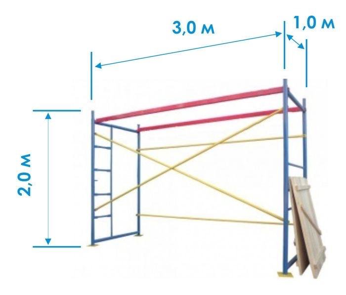 Строительные леса своими руками из профильной трубы фото чертежи с размерами